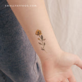 Yellow Rose By Lena Fedchenko Temporary Tattoo (Set of 3)