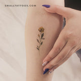 Yellow Rose By Lena Fedchenko Temporary Tattoo (Set of 3)