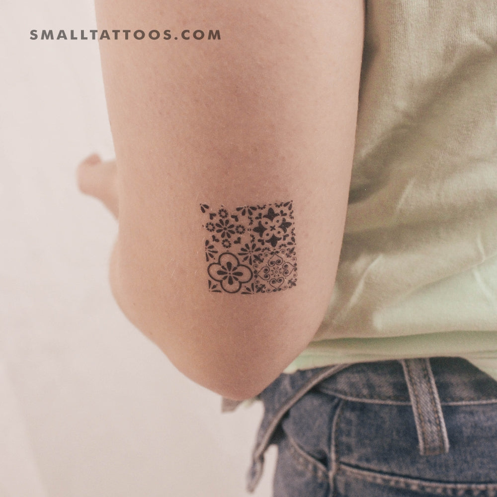 Portuguese Tiles Temporary Tattoo (Set of 3)