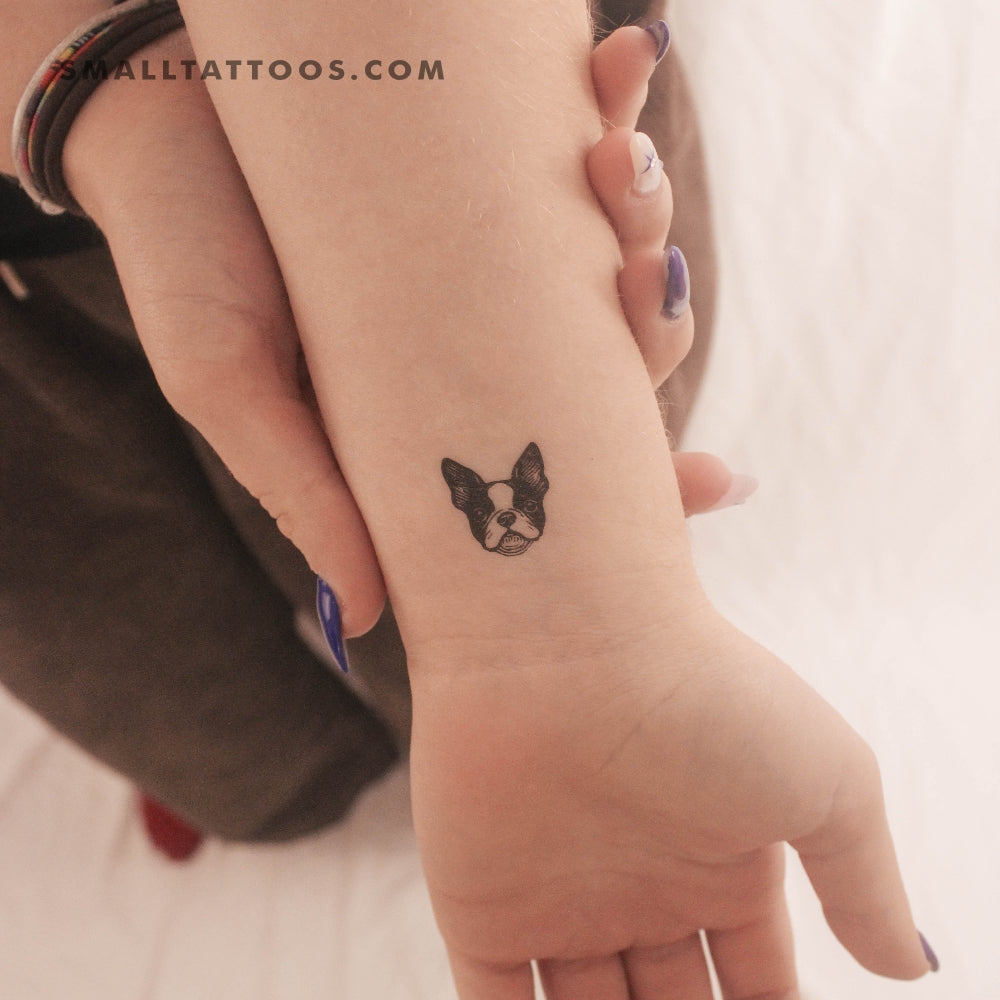 Tatuaje temporal de Boston Terrier (juego de 3)