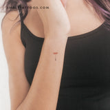 Red Dandelion Seed Temporary Tattoo (Set of 3)