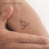 Minimalist Meditator Temporary Tattoo (Set of 3)