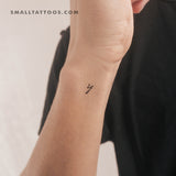 Handwritten Script Lowercase Y Letter Temporary Tattoo (Set of 3)