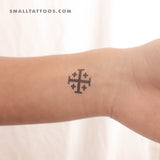 Small Jerusalem Cross Temporary Tattoo (Set of 3)