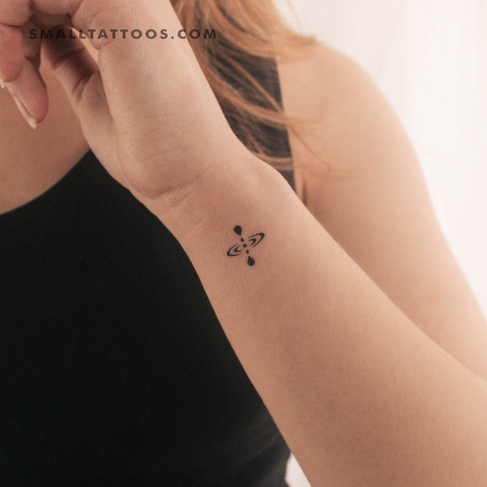 Tatuaje temporal de pequeño símbolo de atención plena (juego de 3)