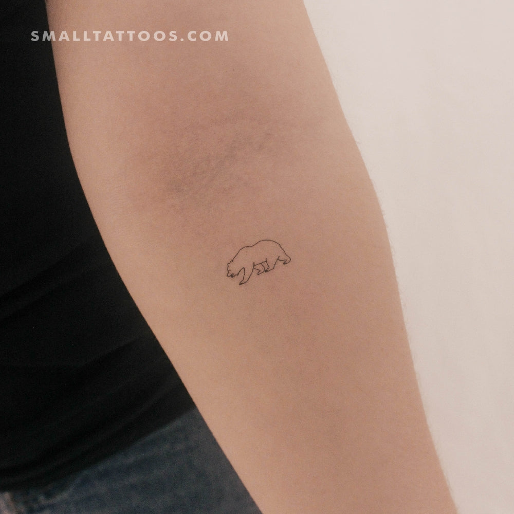Tatuaje temporal de oso grizzly (juego de 3)
