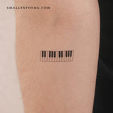 Piano Keys Temporary Tattoo (Set of 3)