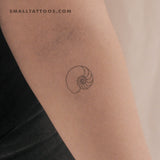 Nautilus Shell Temporary Tattoo (Set of 3)