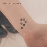 Six Forget-me-not Flowers Temporary Tattoo (Set of 3)