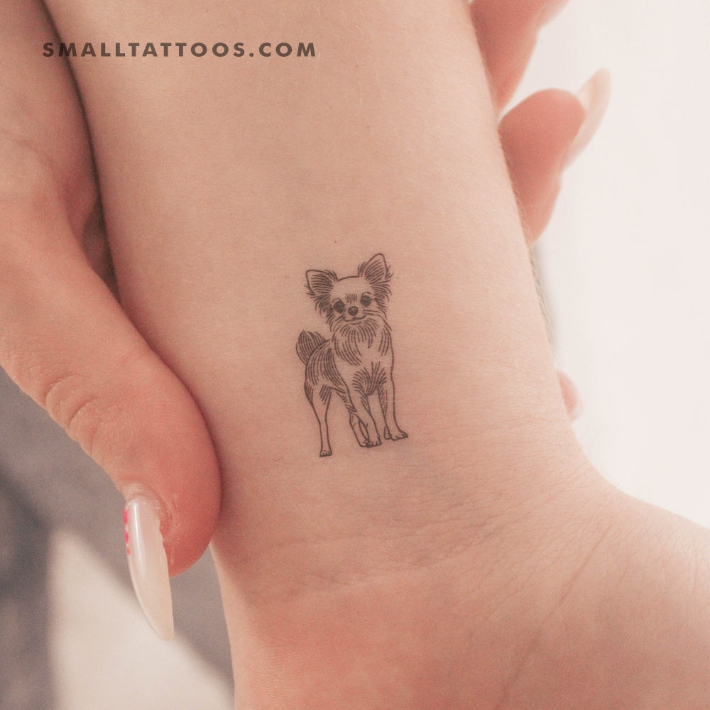 Tatuaje temporal de chihuahua (juego de 3)