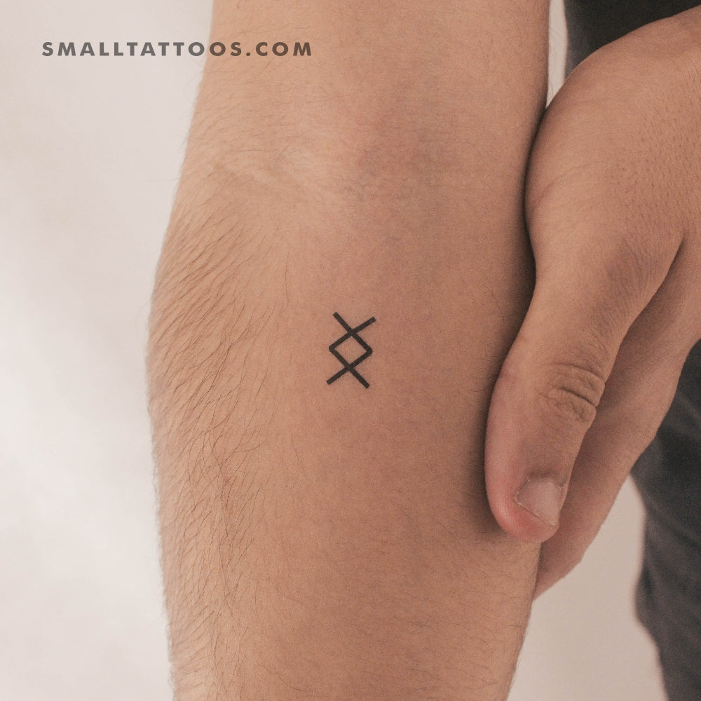Tatuaje temporal minimalista de Ingwaz (juego de 3)