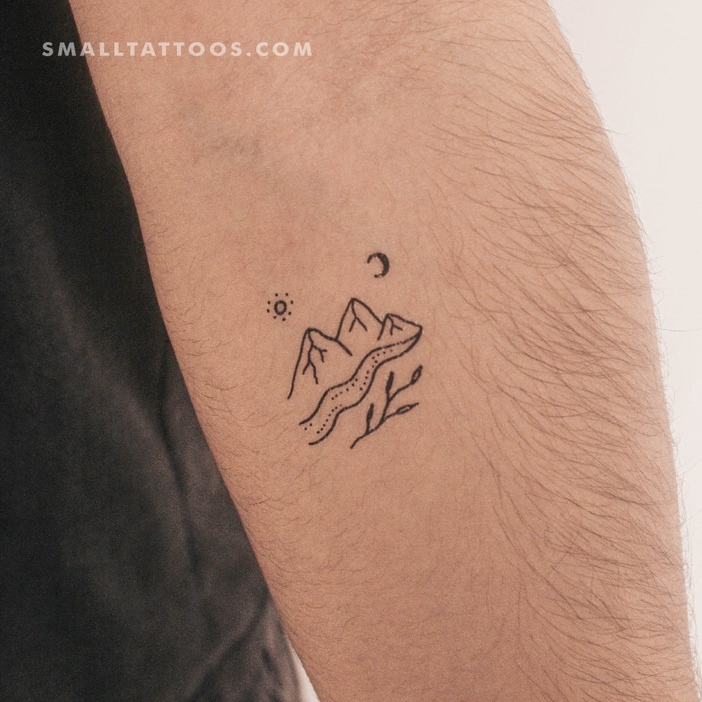 Tatuaje temporal de río de montaña de Tukoi (juego de 3)
