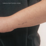 Handwritten 'Be Still' Temporary Tattoo (Set of 3)