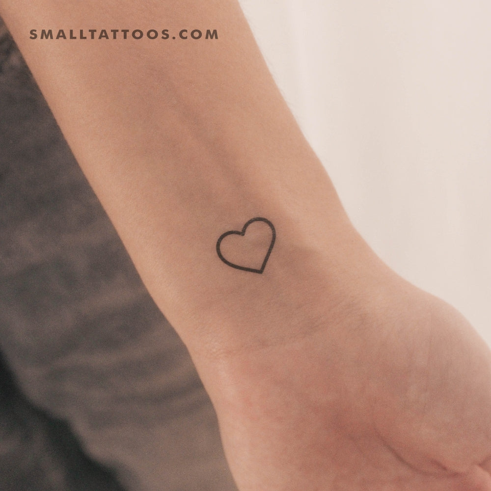 Tatuaje temporal de corazón pequeño (juego de 3)