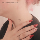 Small Kiss Here Temporary Tattoo (Set of 3)