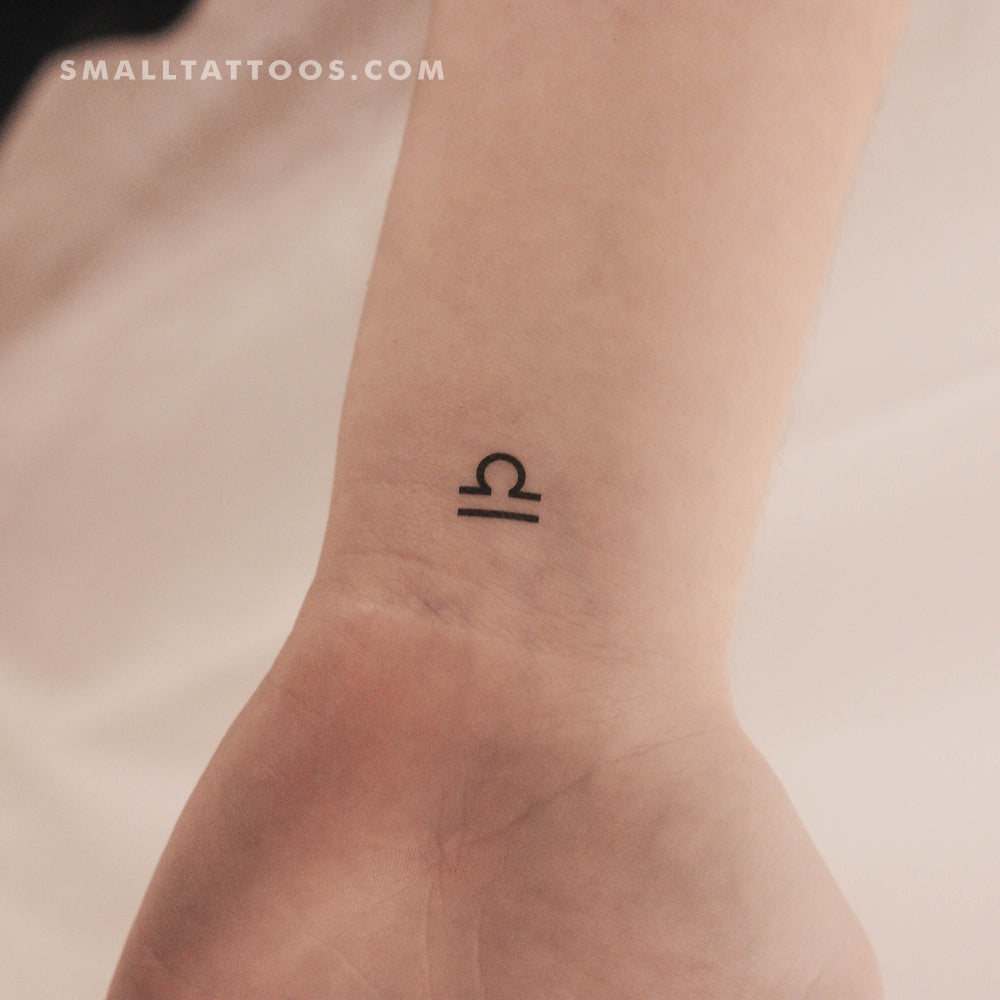 Tatuaje temporal del símbolo del zodiaco Libra (juego de 3)