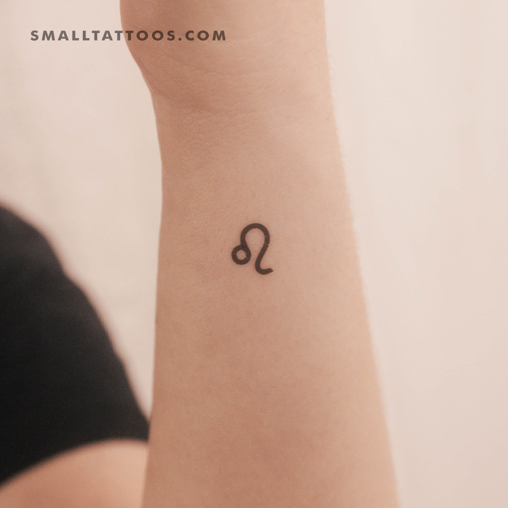 Tatuaje temporal del símbolo del zodiaco Leo (juego de 3)