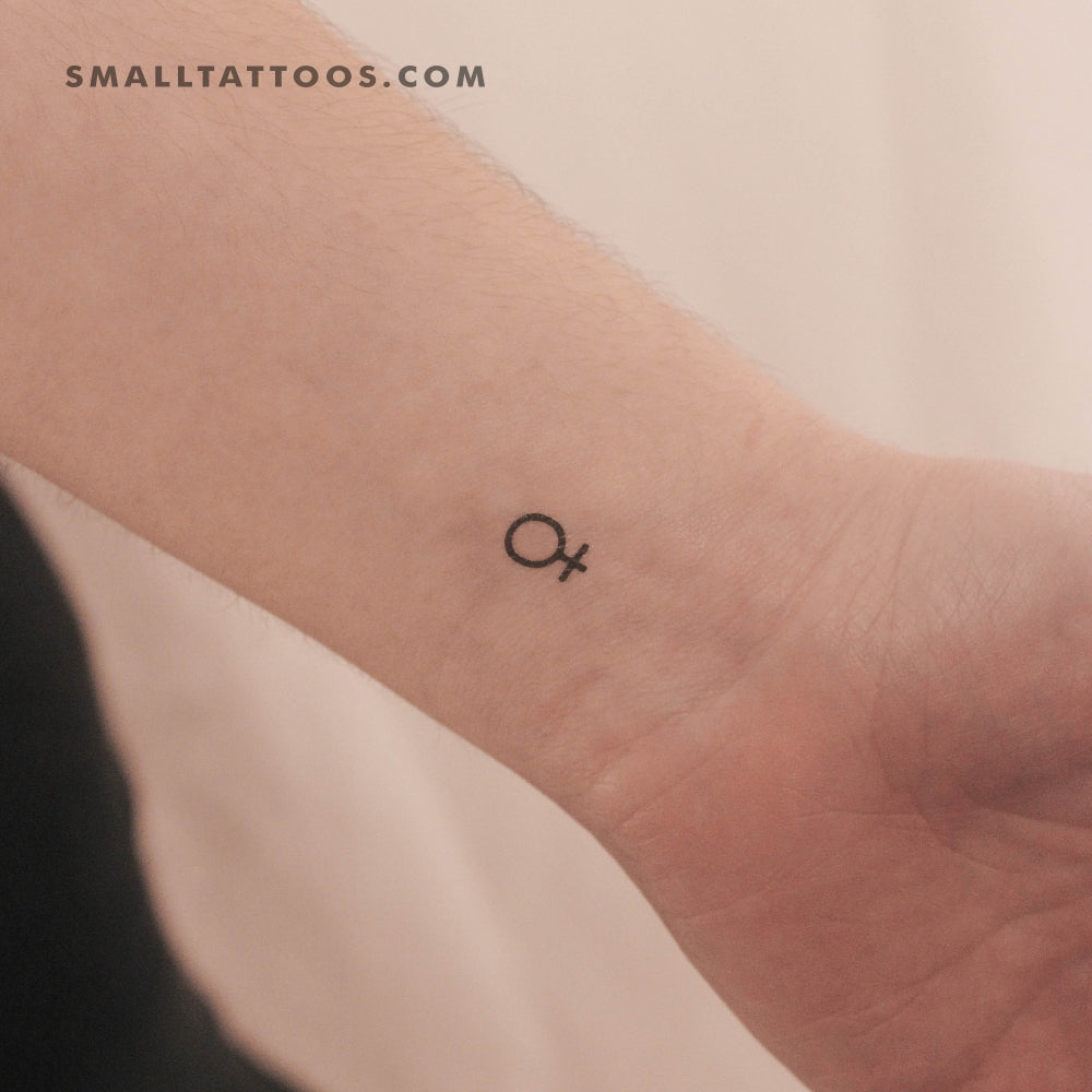 Tatuaje temporal del símbolo planetario de Venus (juego de 3)