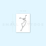 Ballet Dancer Temporary Tattoo (Set of 3)