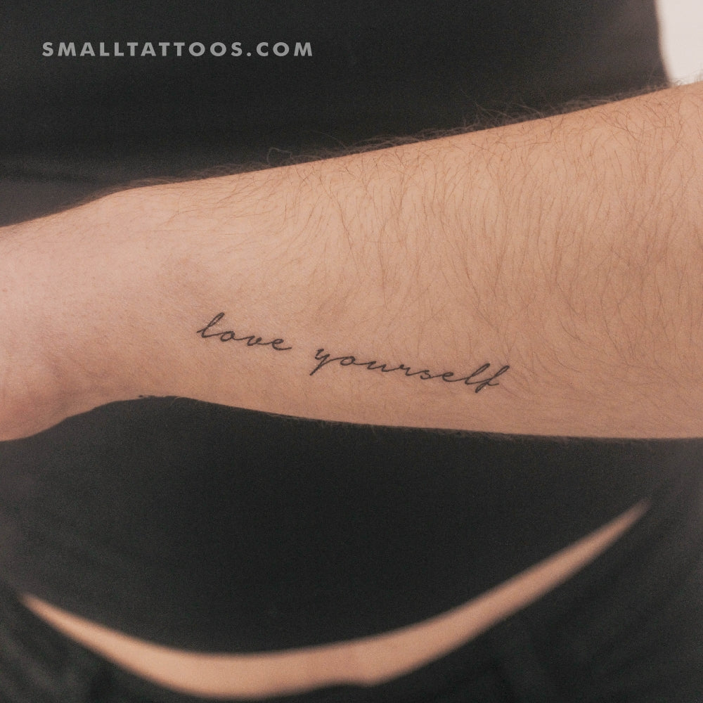 Tatuaje temporal "Ámate a ti mismo" (juego de 3)