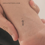 J Handwritten Letter Temporary Tattoo (Set of 3)