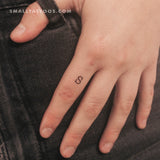 S Uppercase Typewriter Letter Temporary Tattoo (Set of 3)
