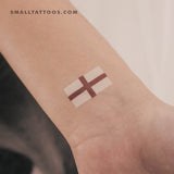 England Flag Temporary Tattoo - Set of 3