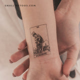 Strength Tarot Card Temporary Tattoo (Set of 3)