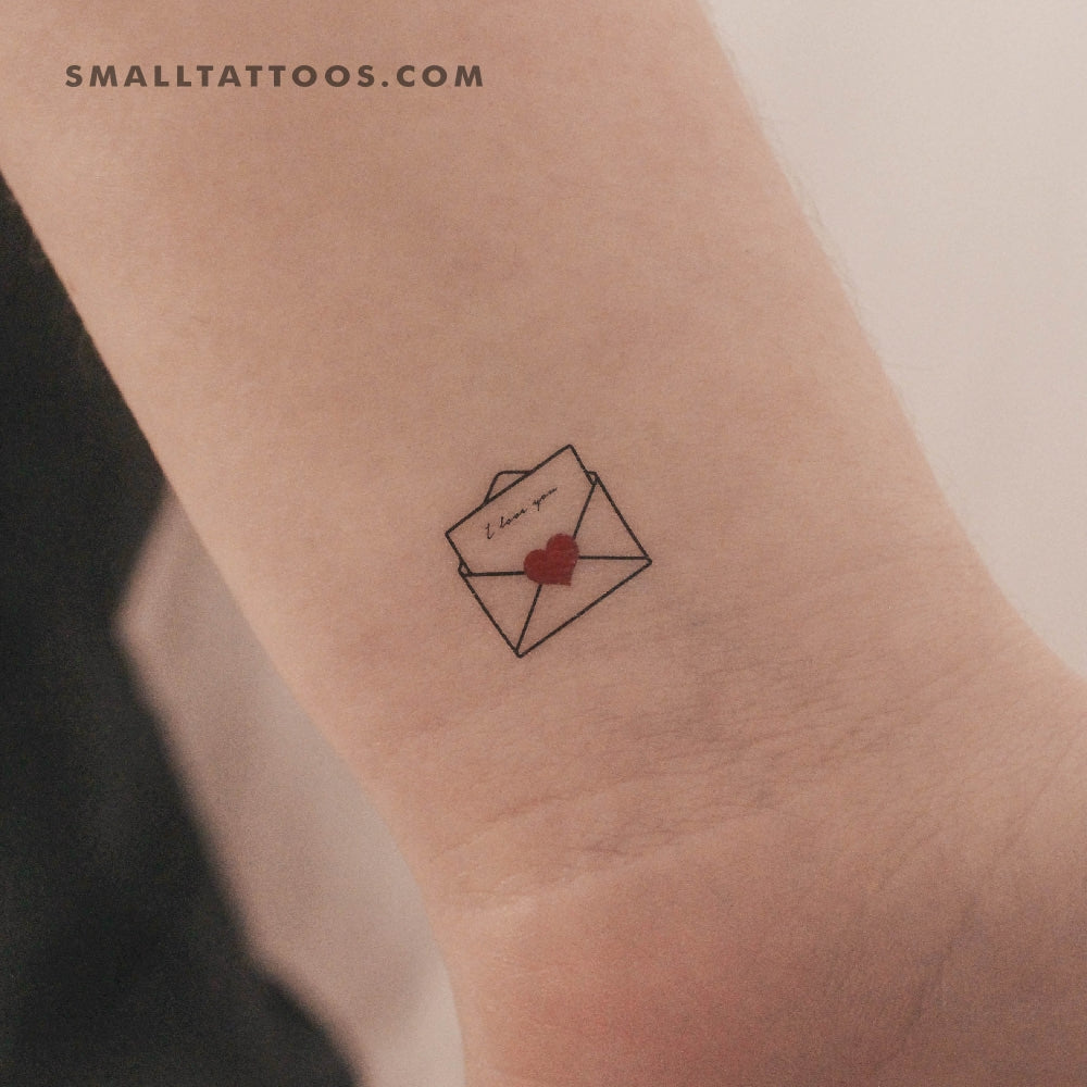 Open Love Letter Temporary Tattoo (Set of 3)