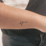 Small Dopamine Chemical Structure Temporary Tattoo (Set of 3)
