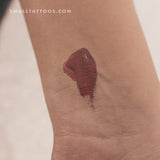 Red Brush Stroke Temporary Tattoo (Set of 3)