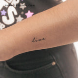 Live Temporary Tattoo (Set of 3)