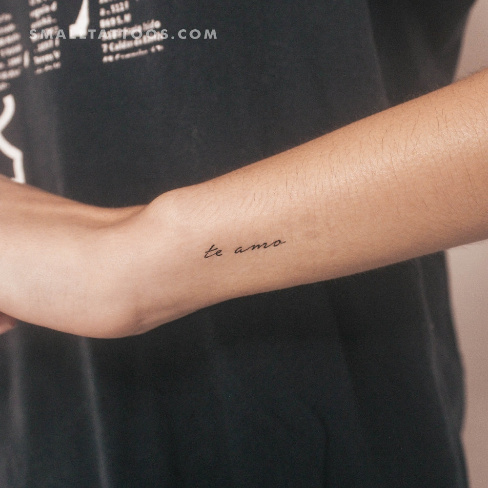 Tatuaje temporal "Te Amo" (juego de 3)