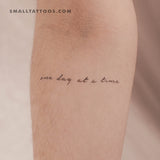 One Day At A Time Temporary Tattoo (Set of 3)