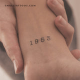 1953 Birth Year Temporary Tattoo (Set of 3)