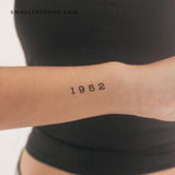 1952 Birth Year Temporary Tattoo (Set of 3)