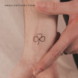 Minimalist 3 Leaf Clover Temporary Tattoo (Set of 3)