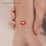 Like Icon Temporary Tattoo (Set of 3)