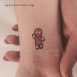 Gingerbread Temporary Tattoo (Set of 3)