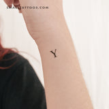 Y Uppercase Serif Letter Temporary Tattoo (Set of 3)