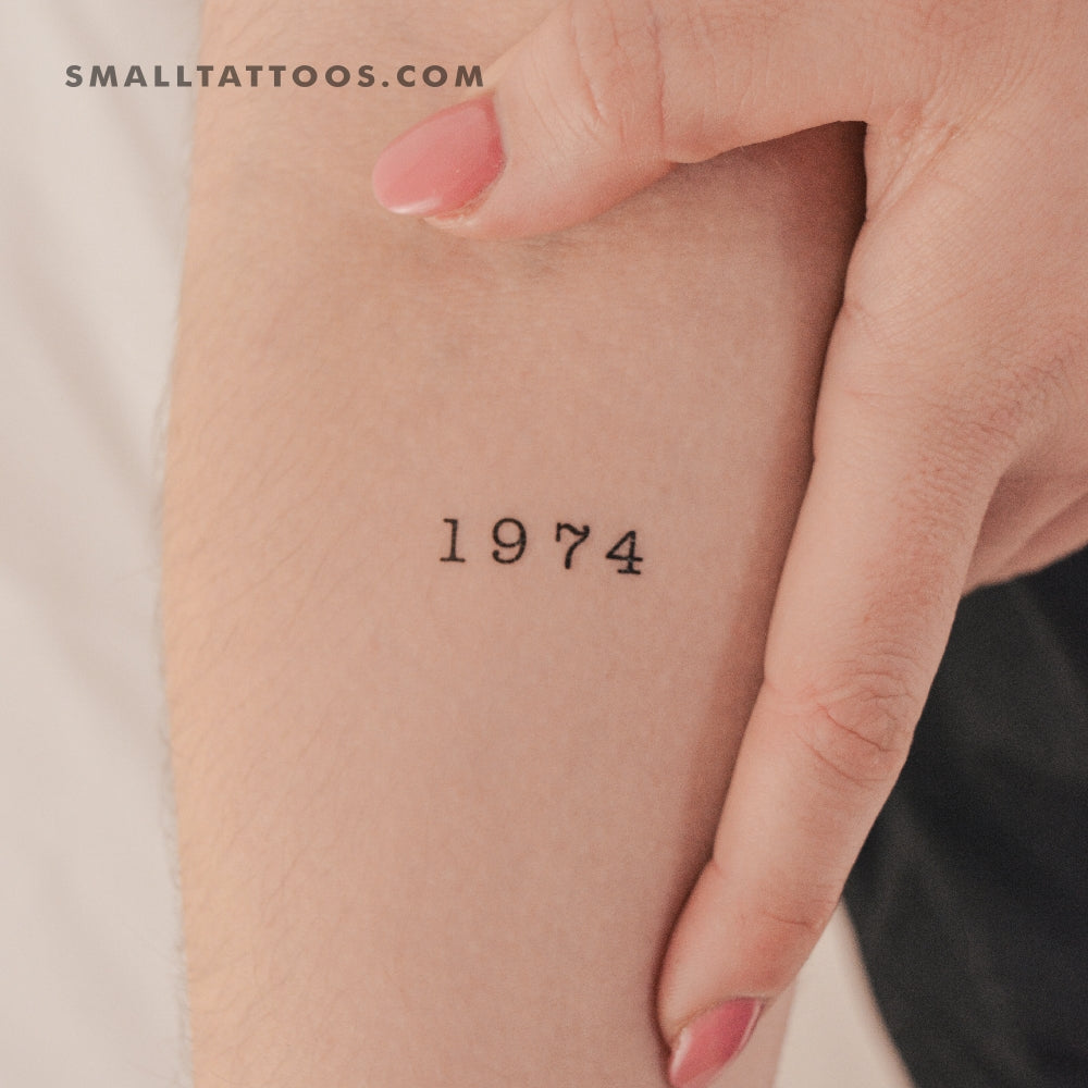 Tatuaje temporal del año de nacimiento 1974 (juego de 3)