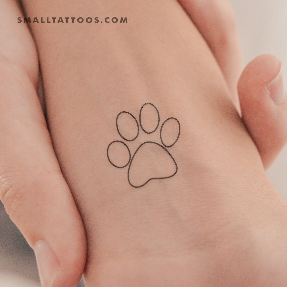 Adorable Dog Paw Print Tattoo Idea