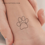 Paw Print Temporary Tattoo (Set of 3)