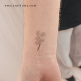 Daisy Flower Bouquet Temporary Tattoo (Set of 3)