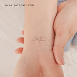 Small Wave Sunset Temporary Tattoo (Set of 3)