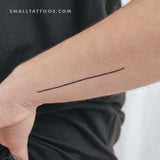 94mm Line Temporary Tattoo - Set of 3