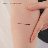 34mm Line Temporary Tattoo - Set of 3