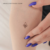 Fine Line Louisiana Fleur-de-lis Temporary Tattoo - Set of 3