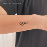Black Olympic Rings Temporary Tattoo (Set of 3)