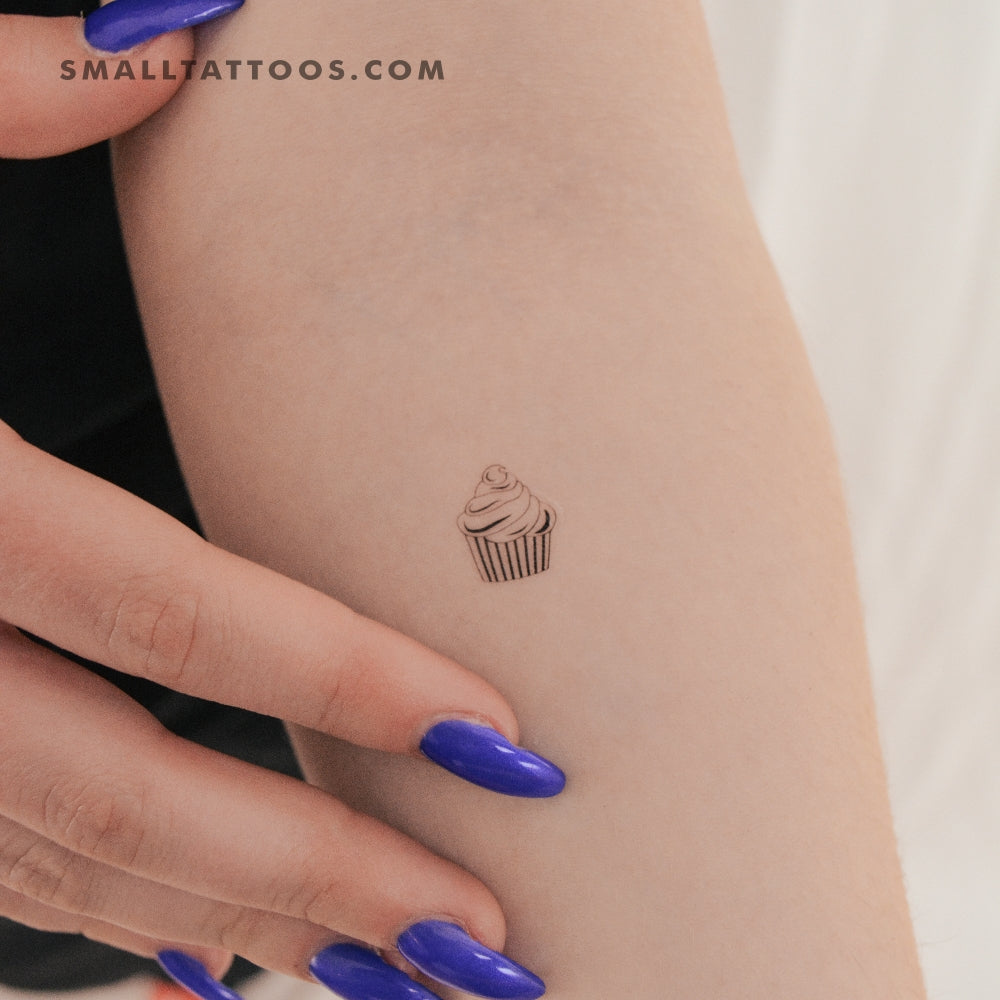 Cupcake Temporary Tattoo (Set of 3)